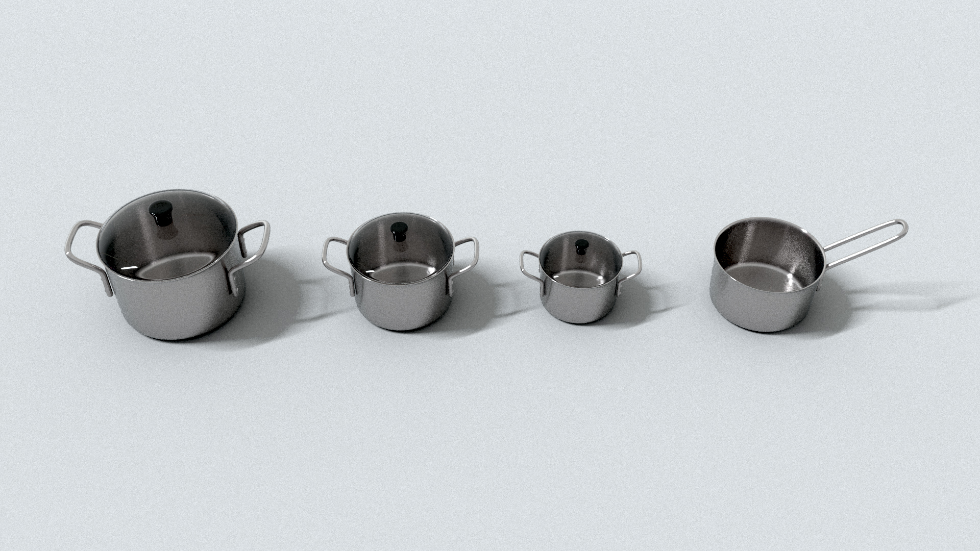 laos Kitchen Pots 3D Model