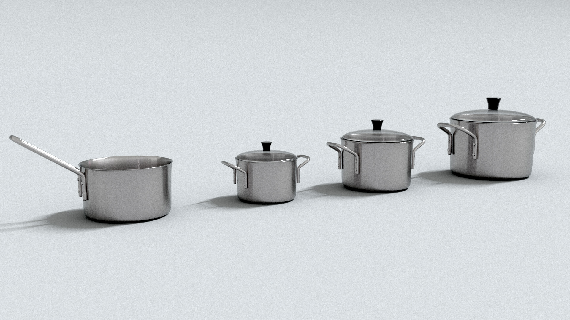 laos Kitchen Pots 3D Model