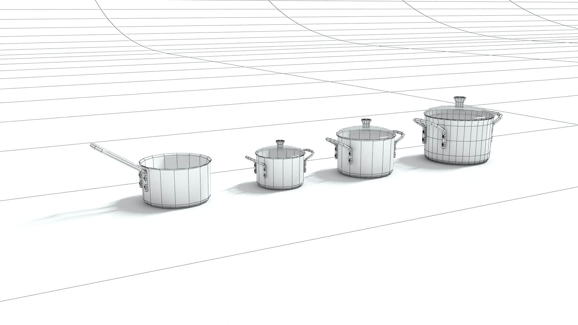 laos Kitchen Pots 3D Model