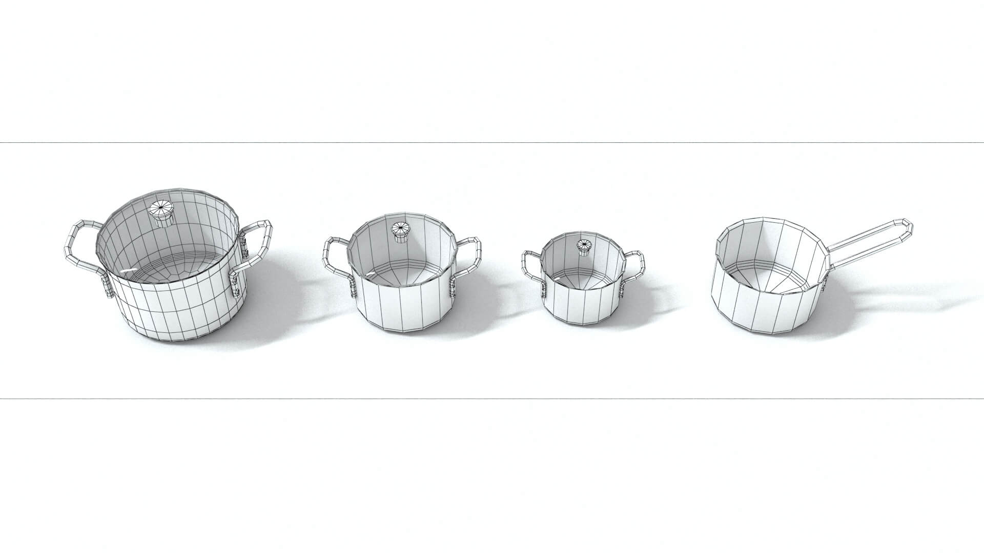 laos Kitchen Pots 3D Model
