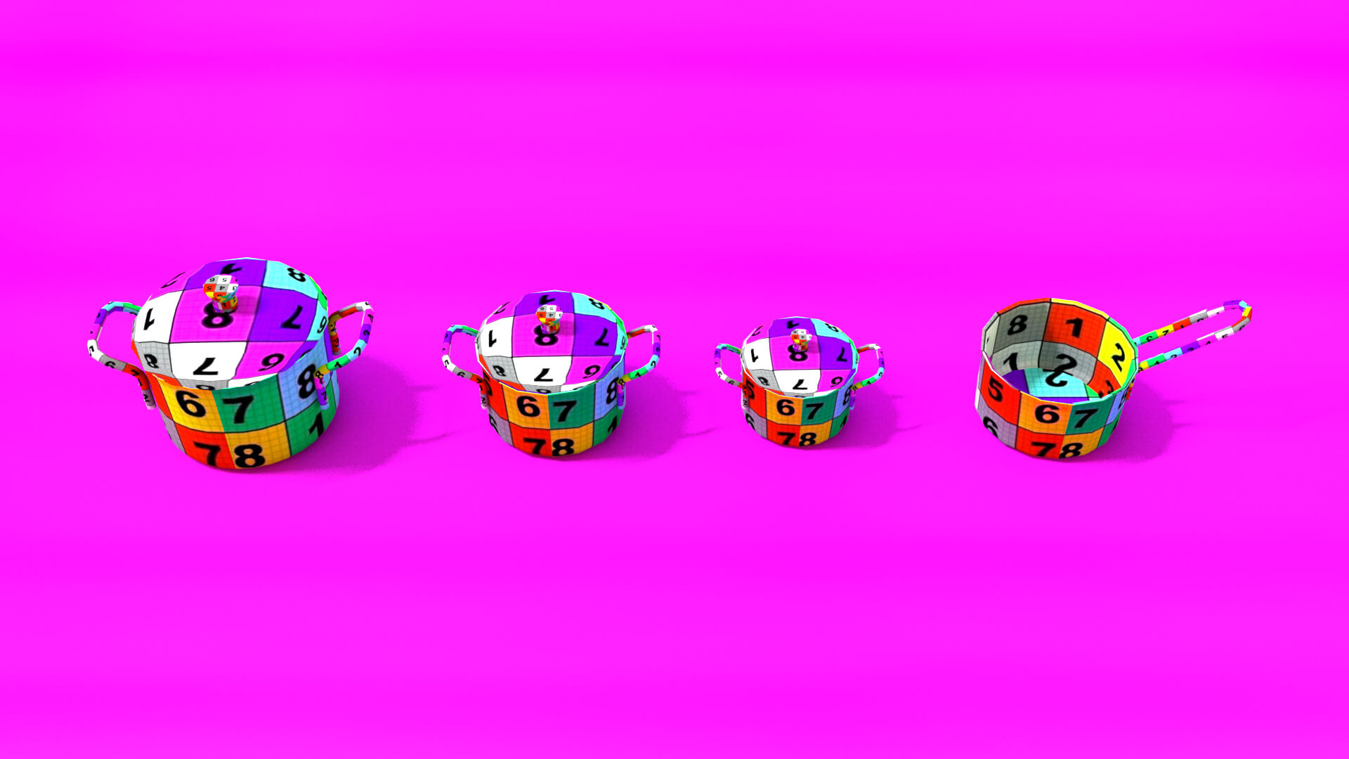 laos Kitchen Pots 3D Model