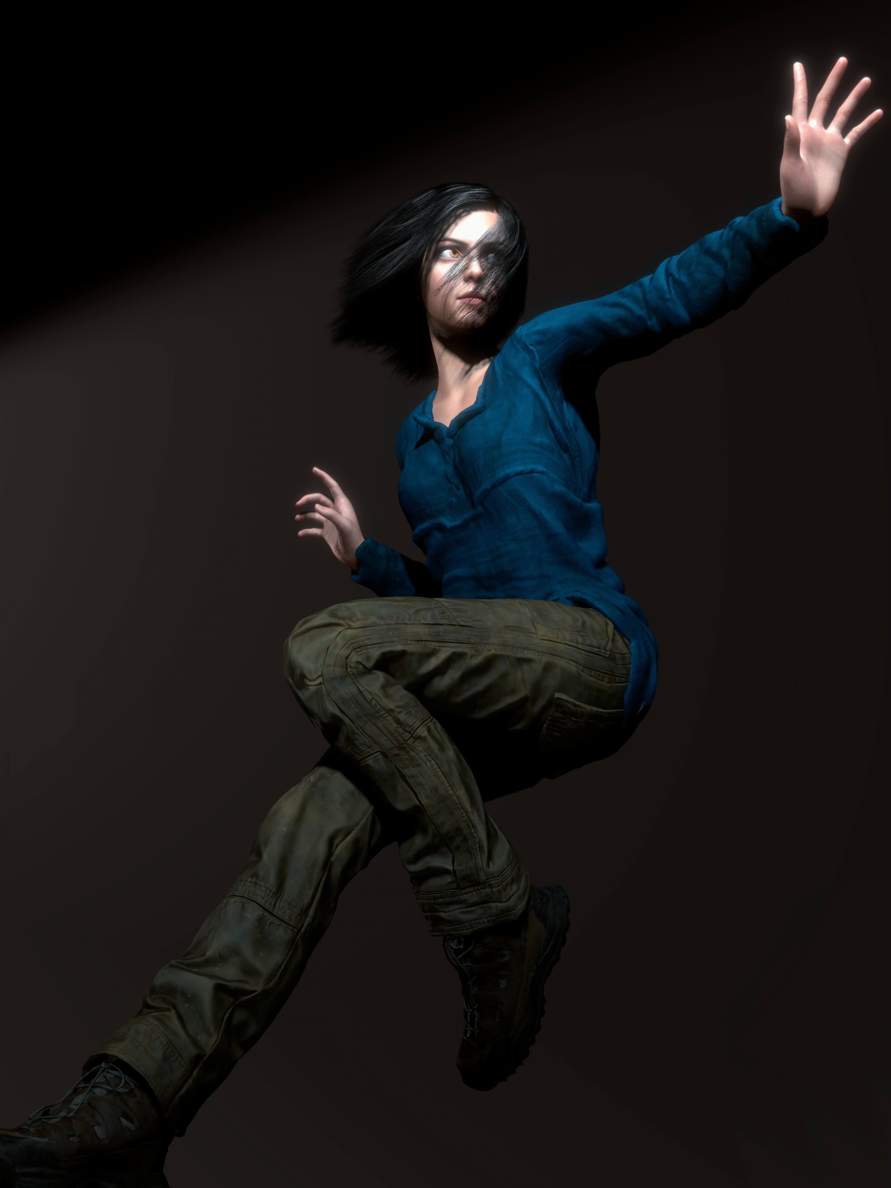 Alita Battle Angel 3D Render, Digital Artwork by latius