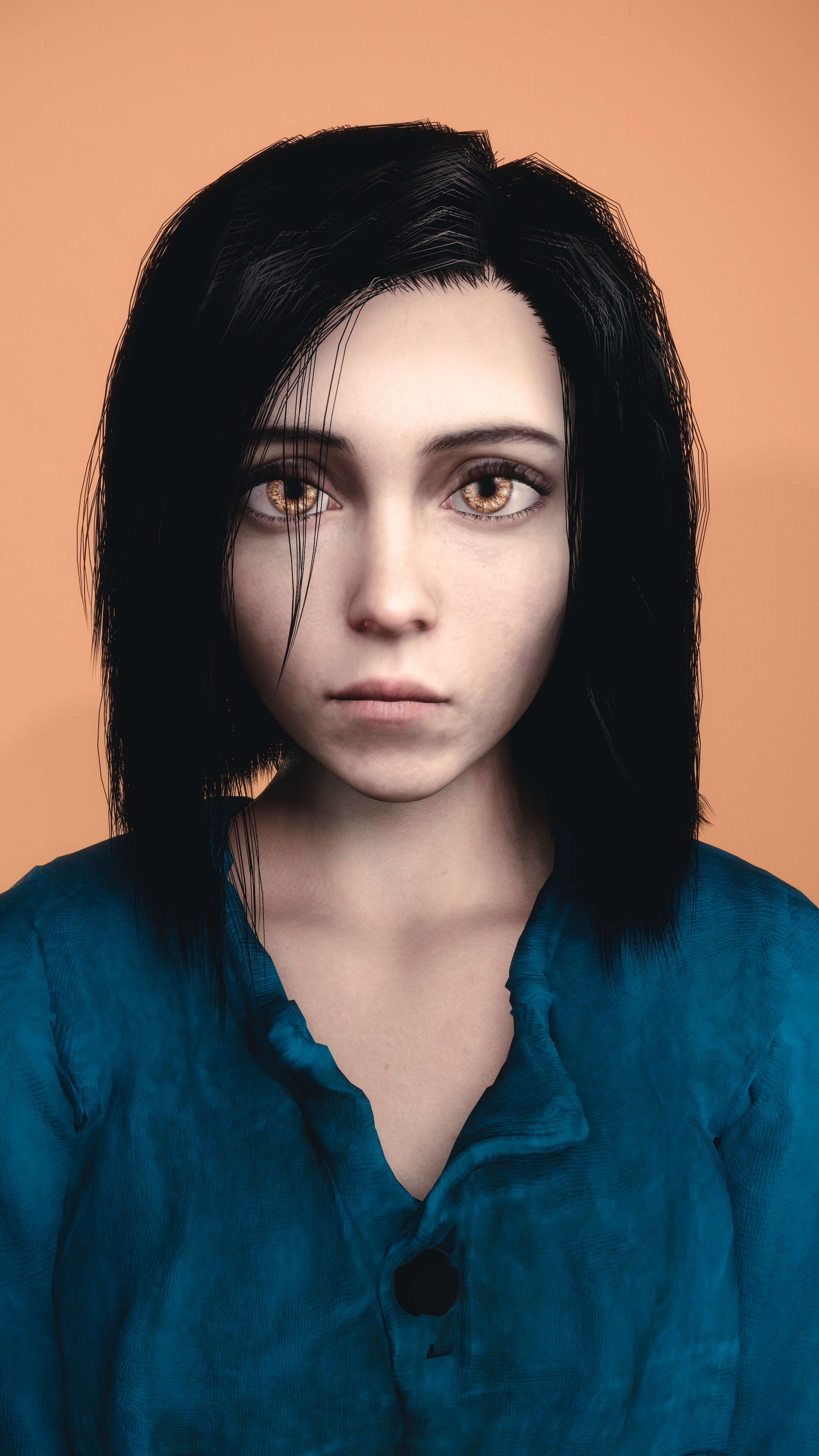 Alita Battle Angel 3D Render, Digital Artwork by latius