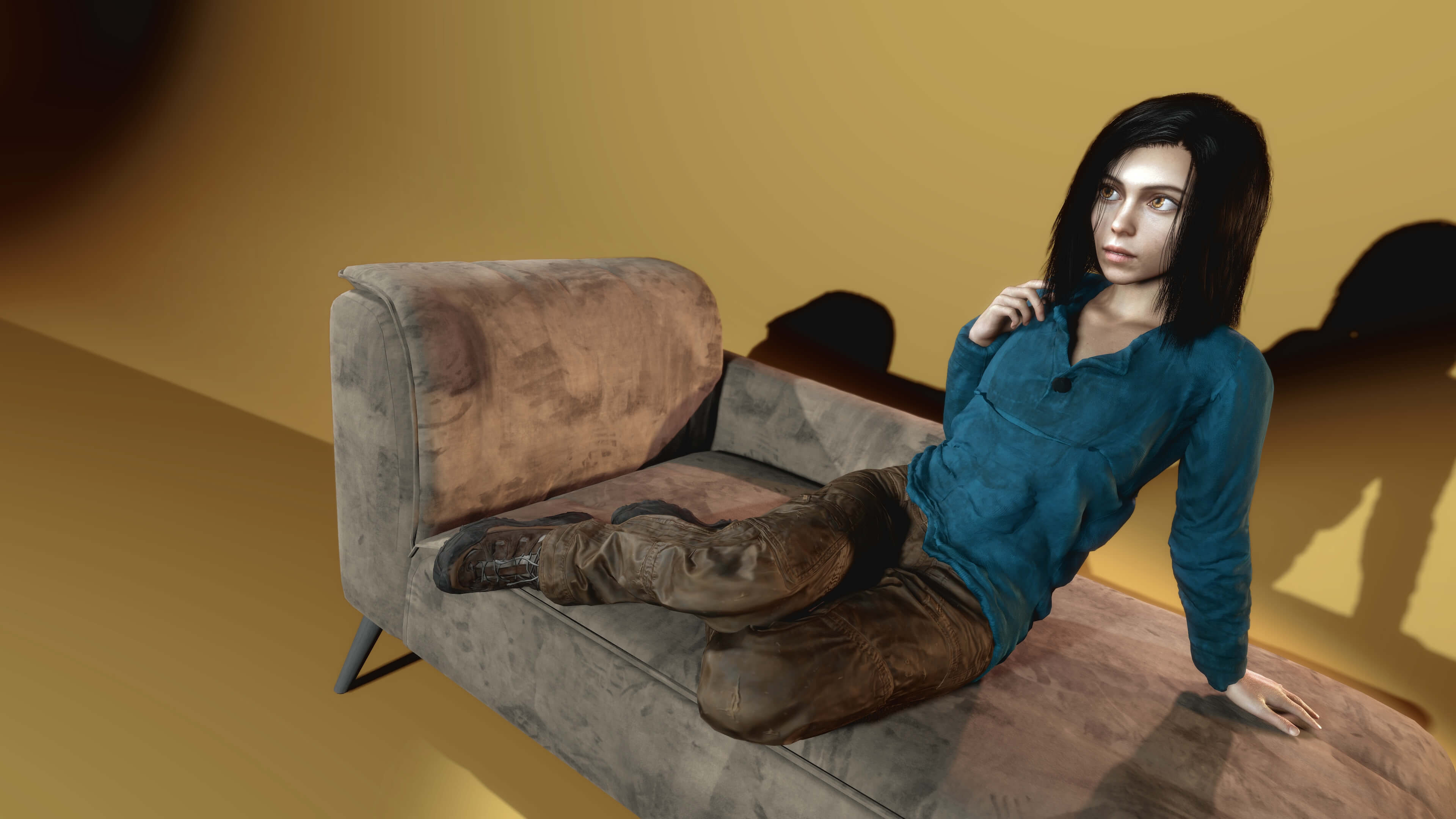 Alita Battle Angel 3D Render, Digital Artwork by latius