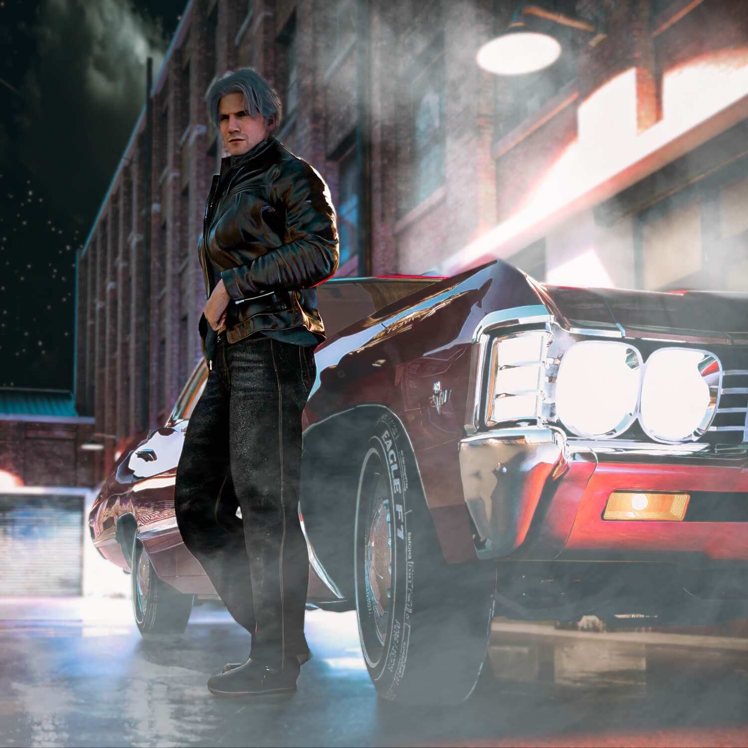Night Ride 3D Render, Digital Artwork by Letterstoothevoid
