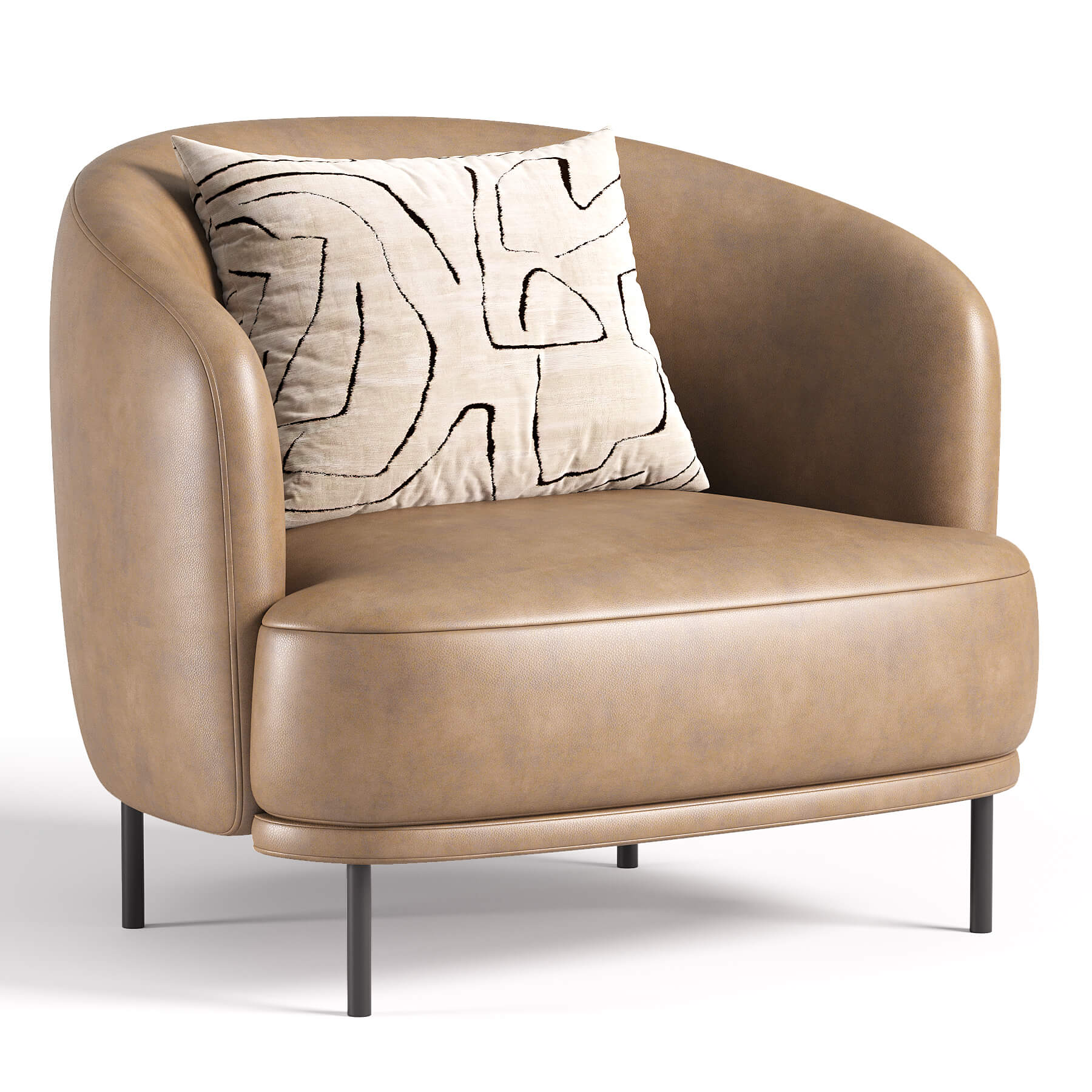 Kudo High Armchair 3D Model