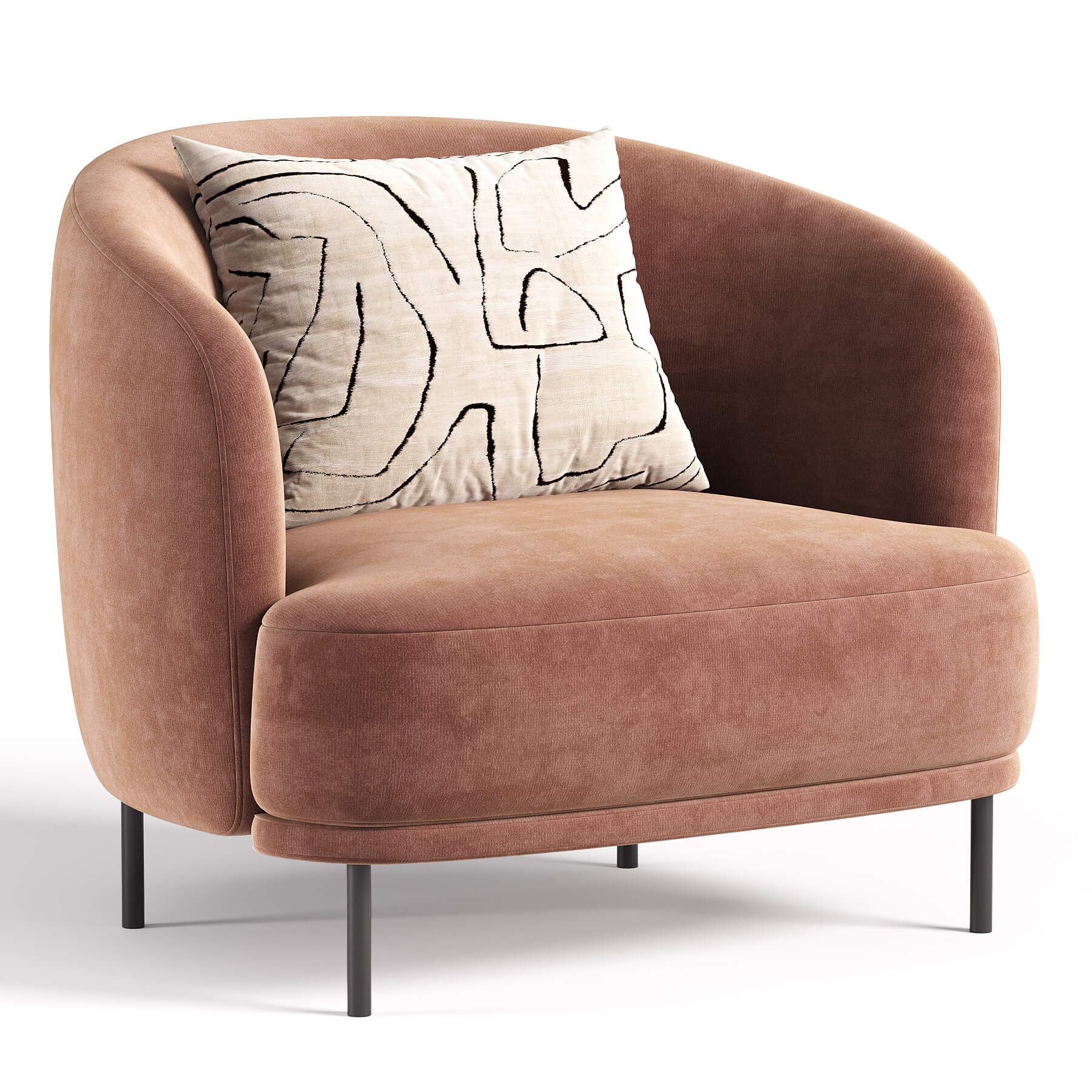 Kudo High Armchair 3D Model