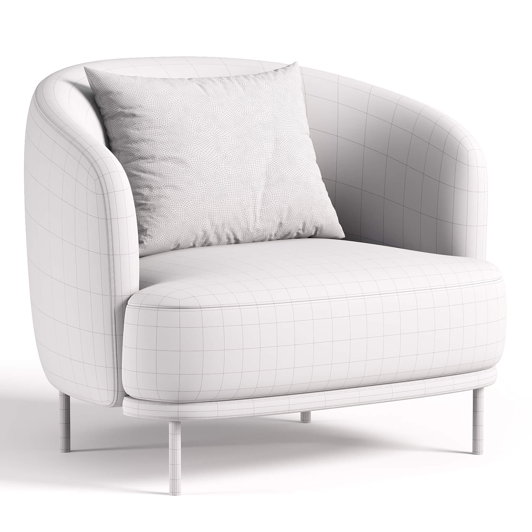 Kudo High Armchair 3D Model