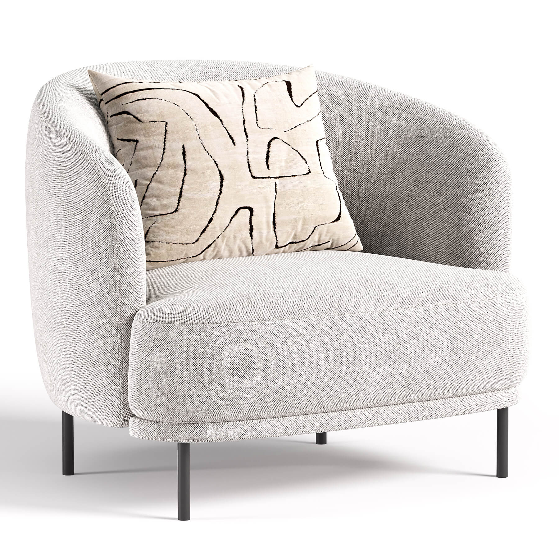 Kudo High Armchair 3D Model