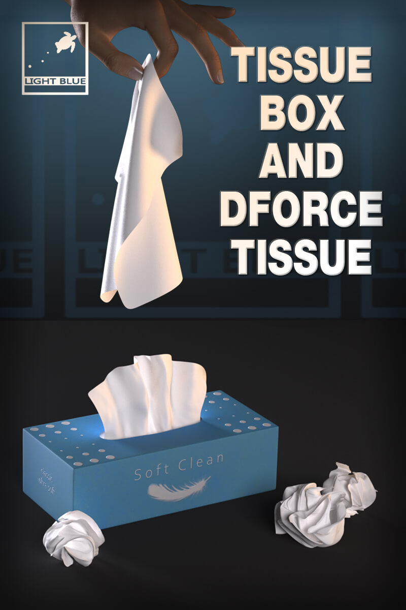 Tissue Box and dForce Tissue Daz Content