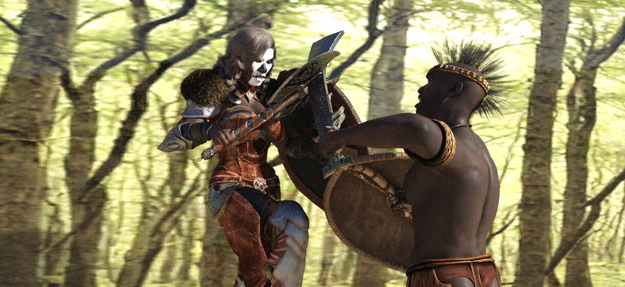 Warriors in the Woodland 3D Render, Digital Artwork by LikeMakeme