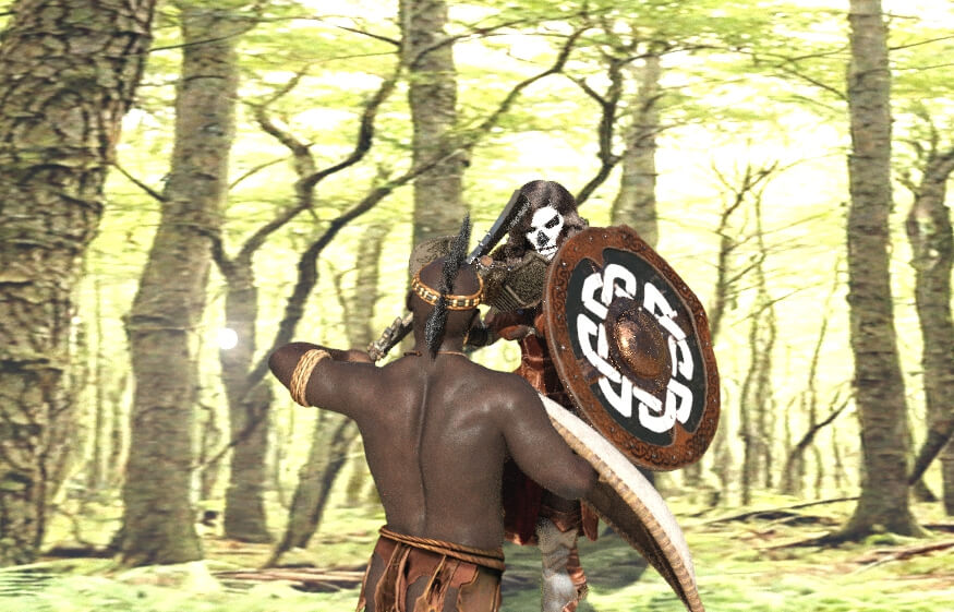 Warriors in the Woodland 3D Render, Digital Artwork by LikeMakeme