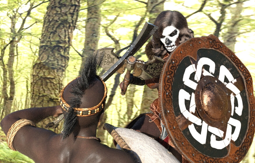 Warriors in the Woodland 3D Render, Digital Artwork by LikeMakeme