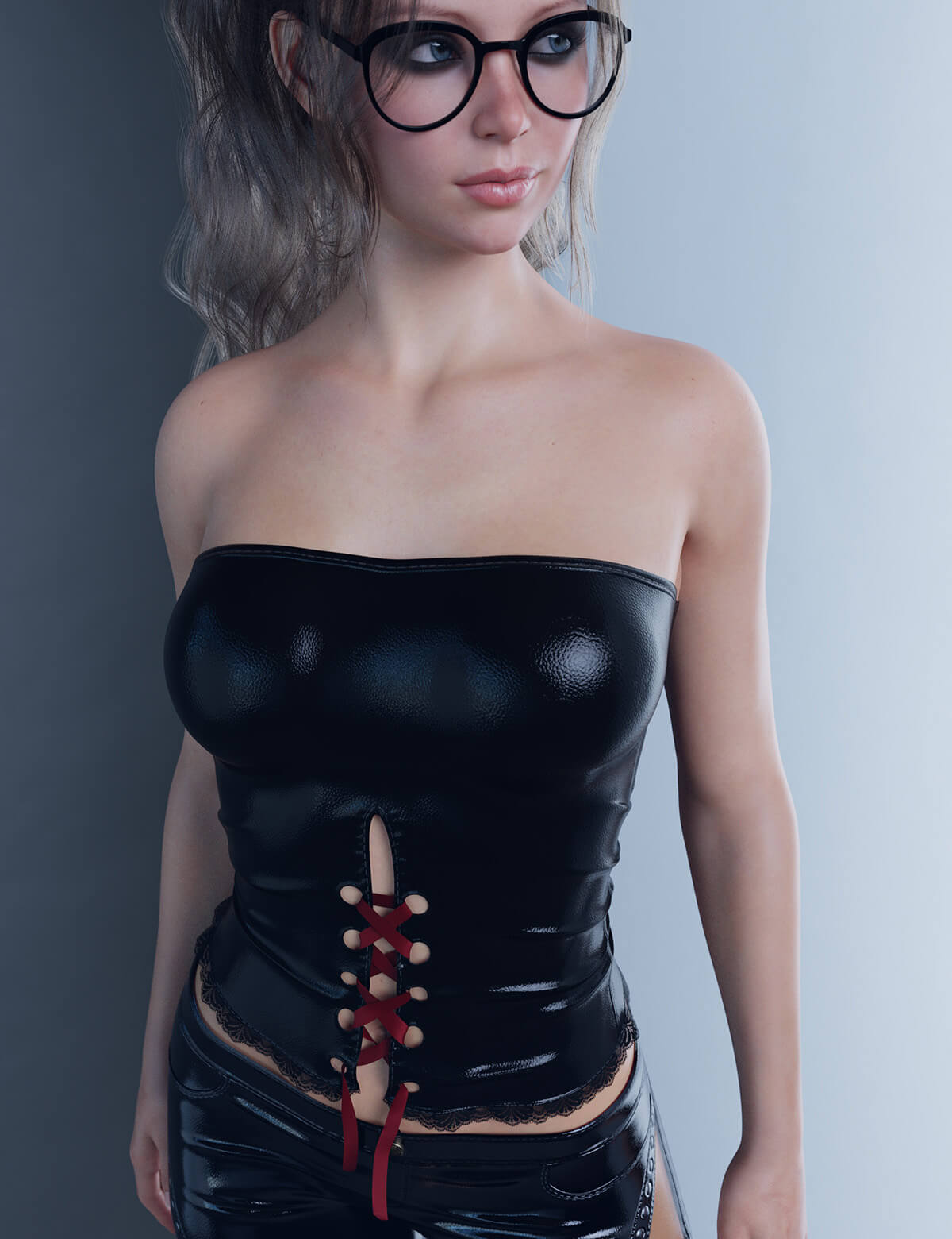 dForce Lace Up Top Genesis8 8.1F G9 Daz Content