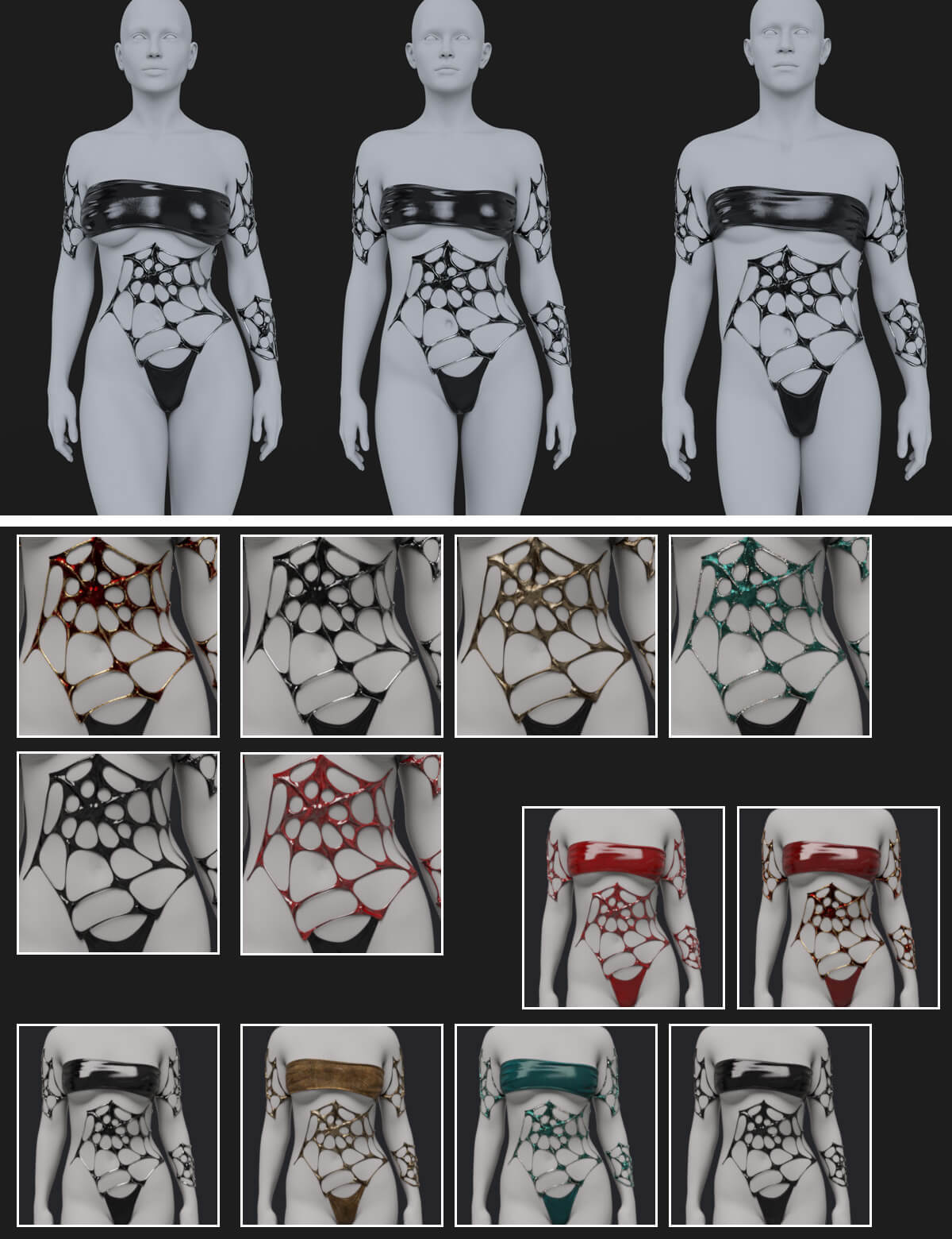 dForce Liquid Web Bodysuit Genesis 9 Daz Content