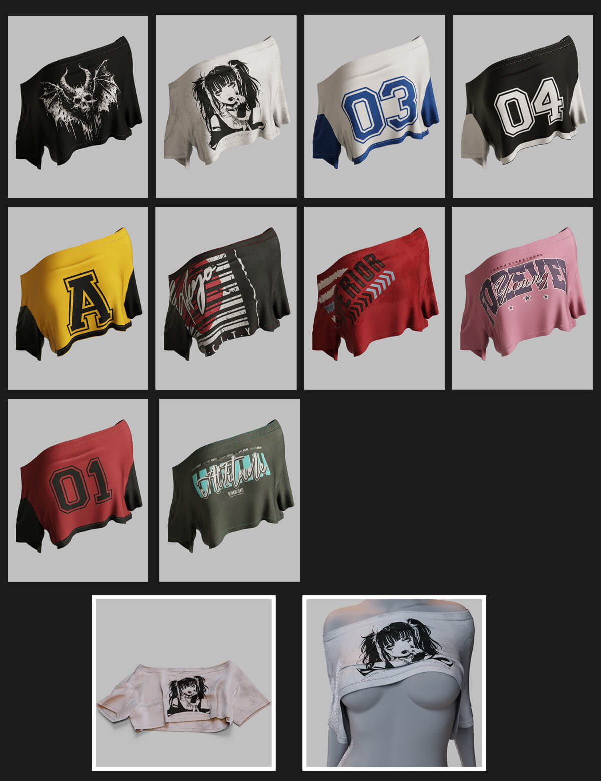 dForce Little Big Shirt Genesis8 8.1F G9 Daz Content