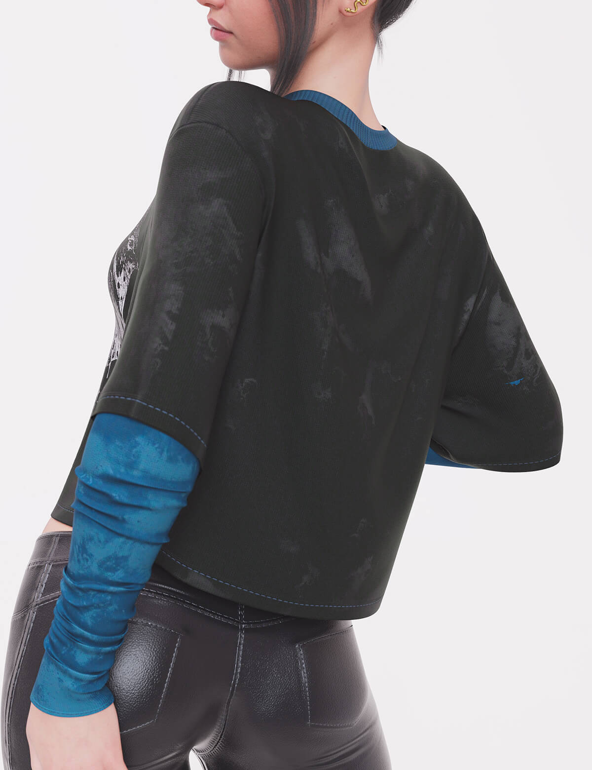 dForce Little Black Emo Tee Genesis8-8.1F-G9 Daz Content