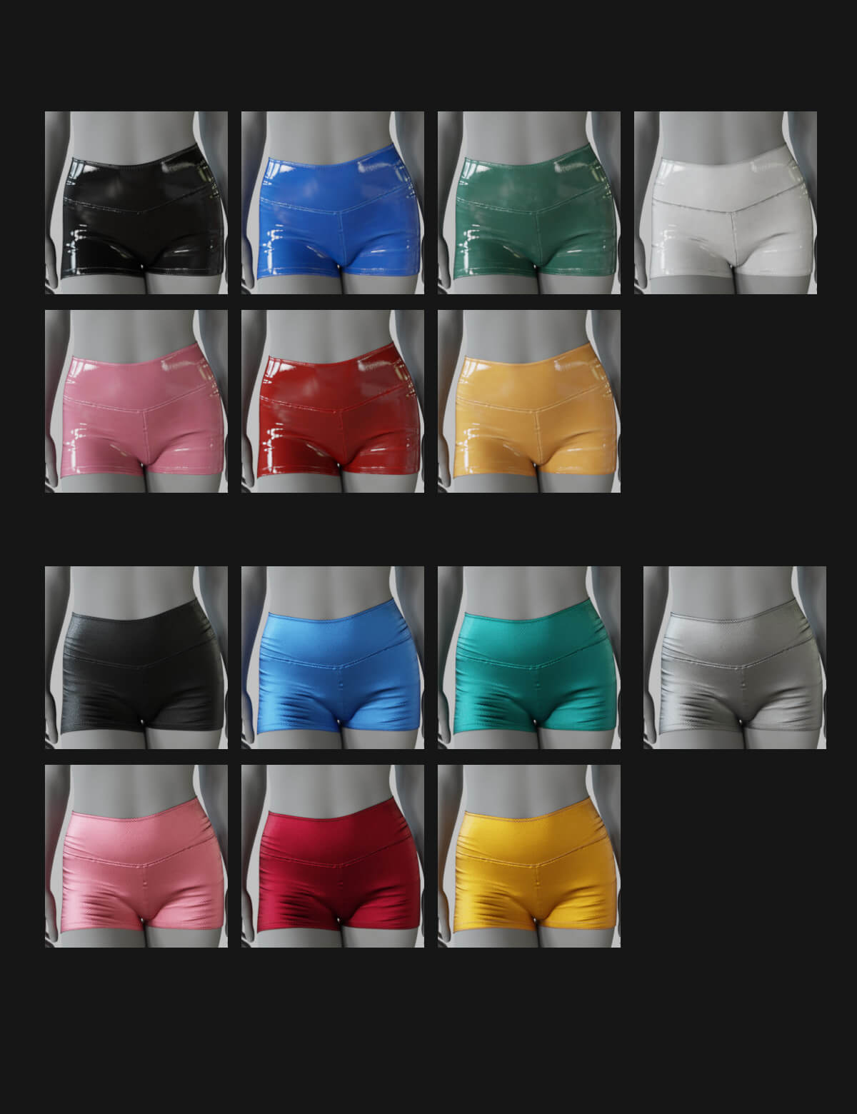 dForce Stretchy High Shorts Genesis8-8.1F-G9 Daz Content