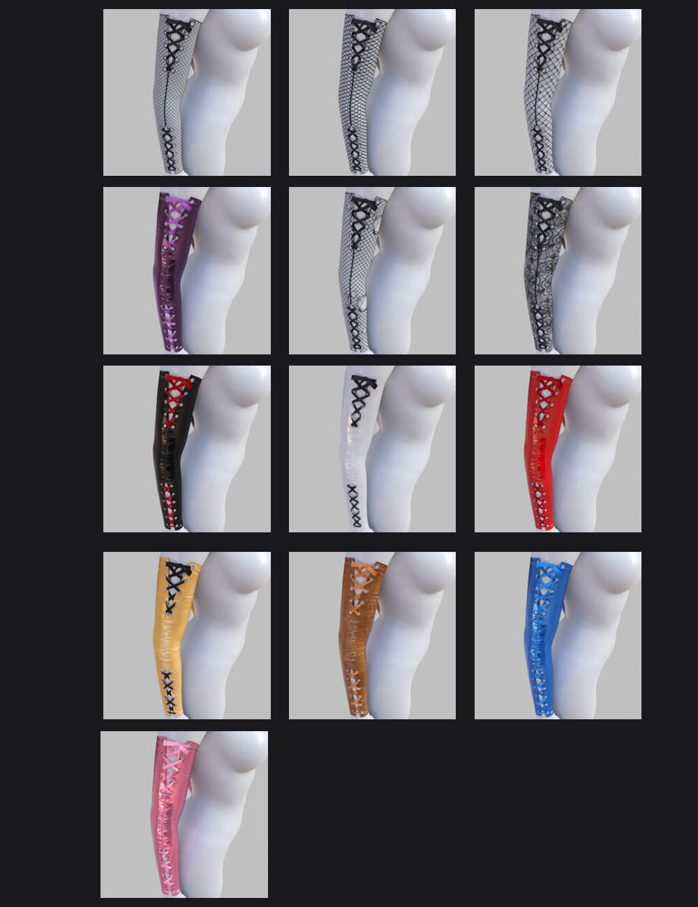 Lace Up Sleeves Genesis8-8.1F-G9 Daz Content
