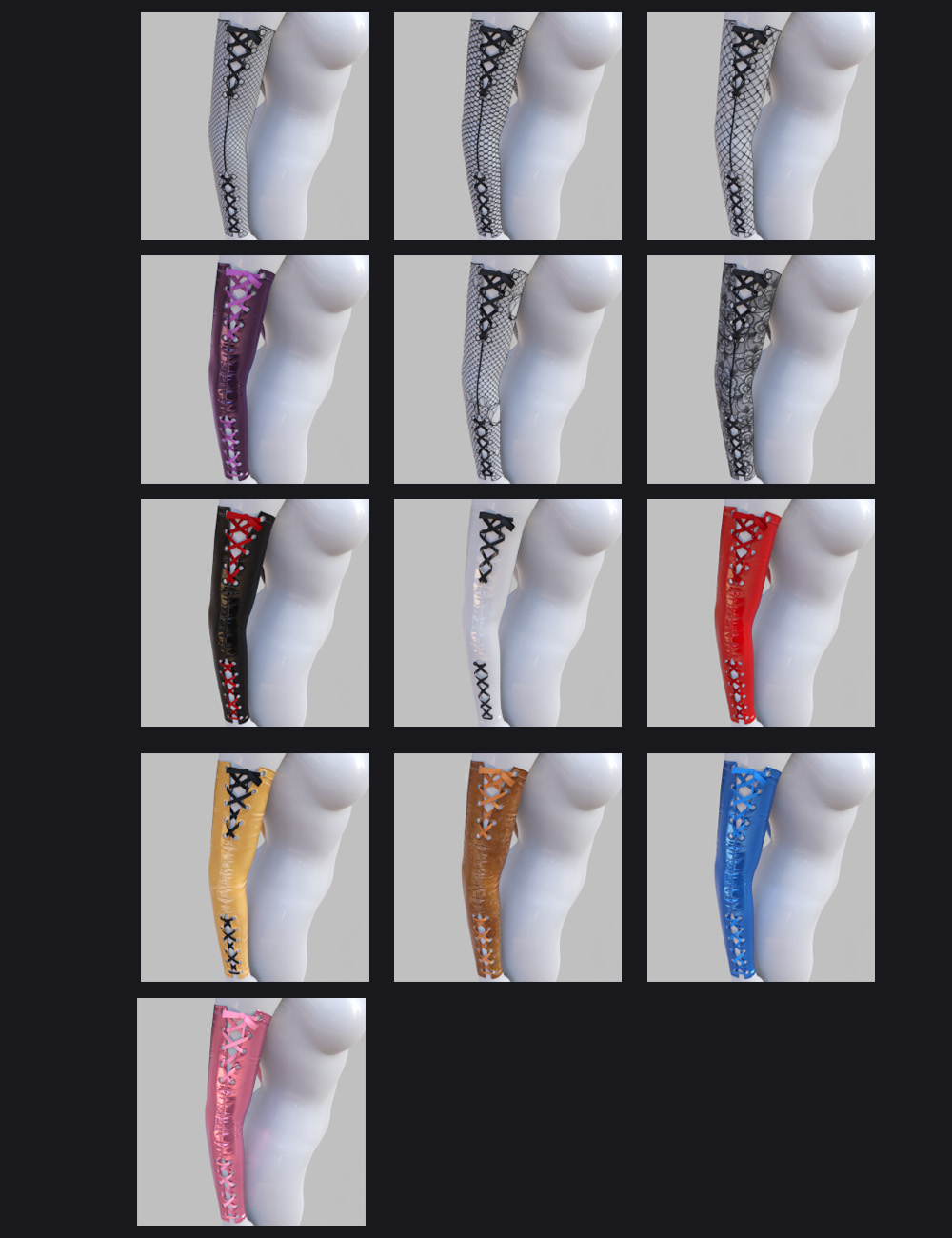 Lace Up Sleeves Genesis8-8.1F-G9 Daz Content