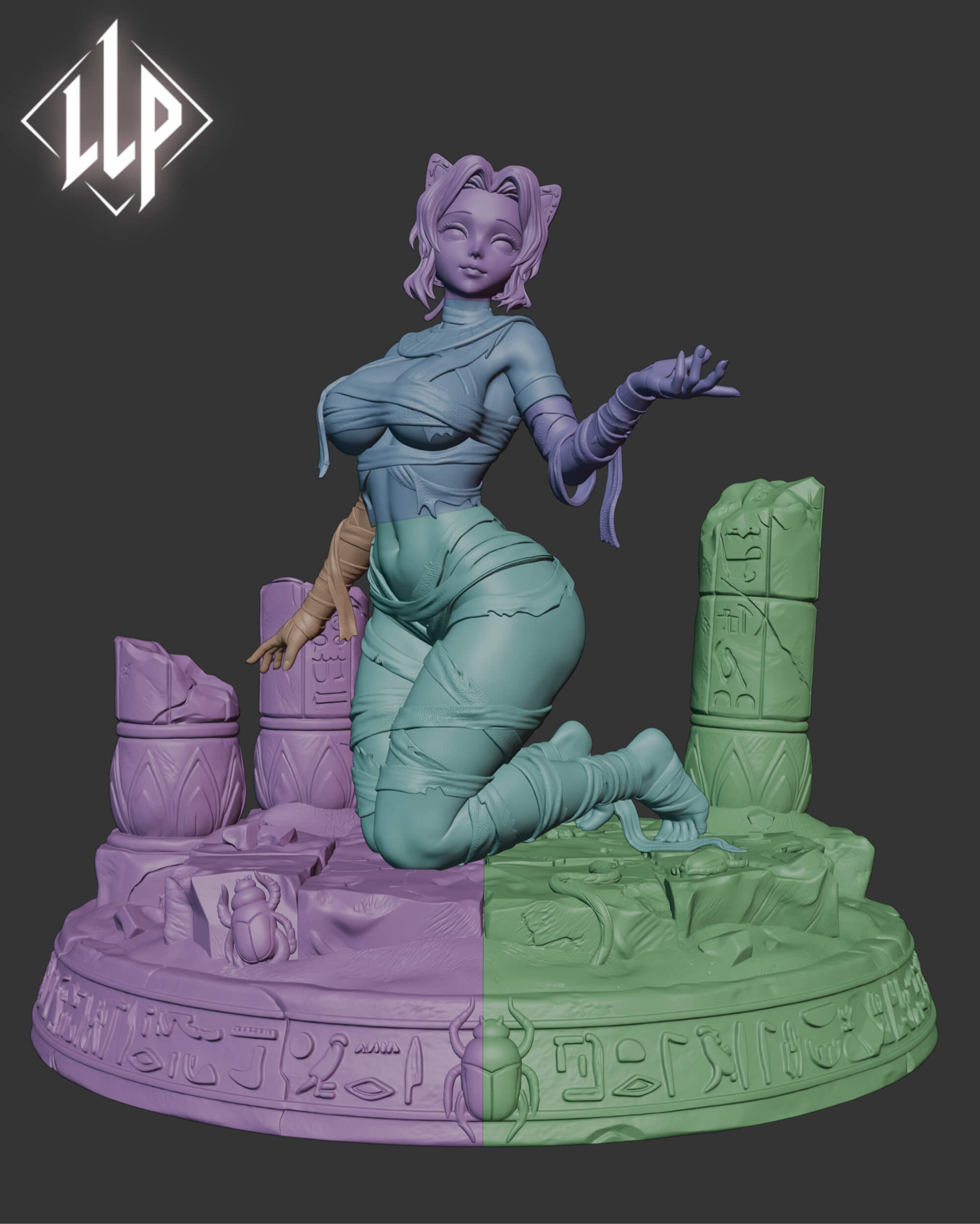 Shinobu Kocho Egyptian Mummy 3D Model