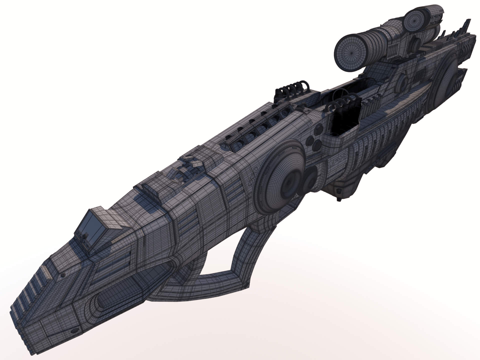AF-73 SciFi Beam Rifle 3D Model