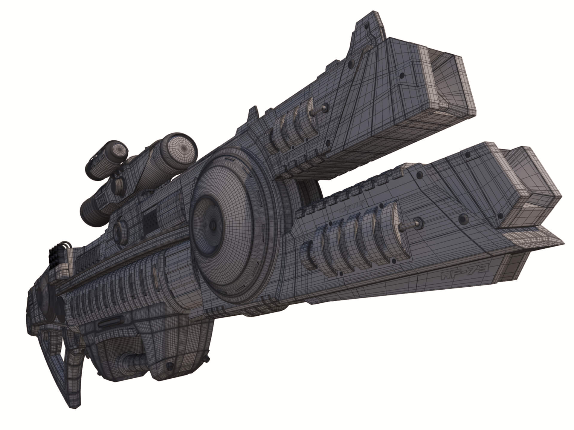 AF-73 SciFi Beam Rifle 3D Model