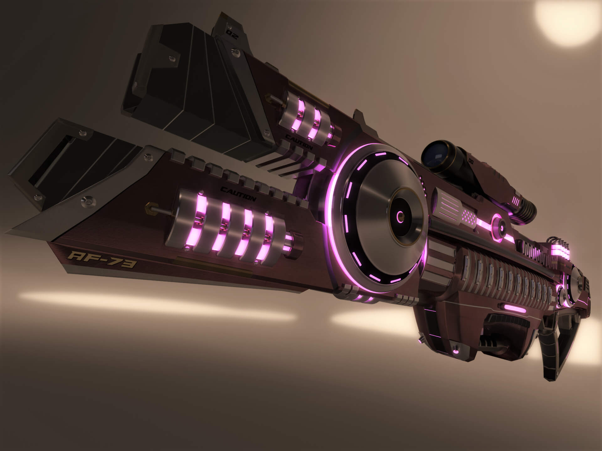 AF-73 SciFi Beam Rifle 3D Model