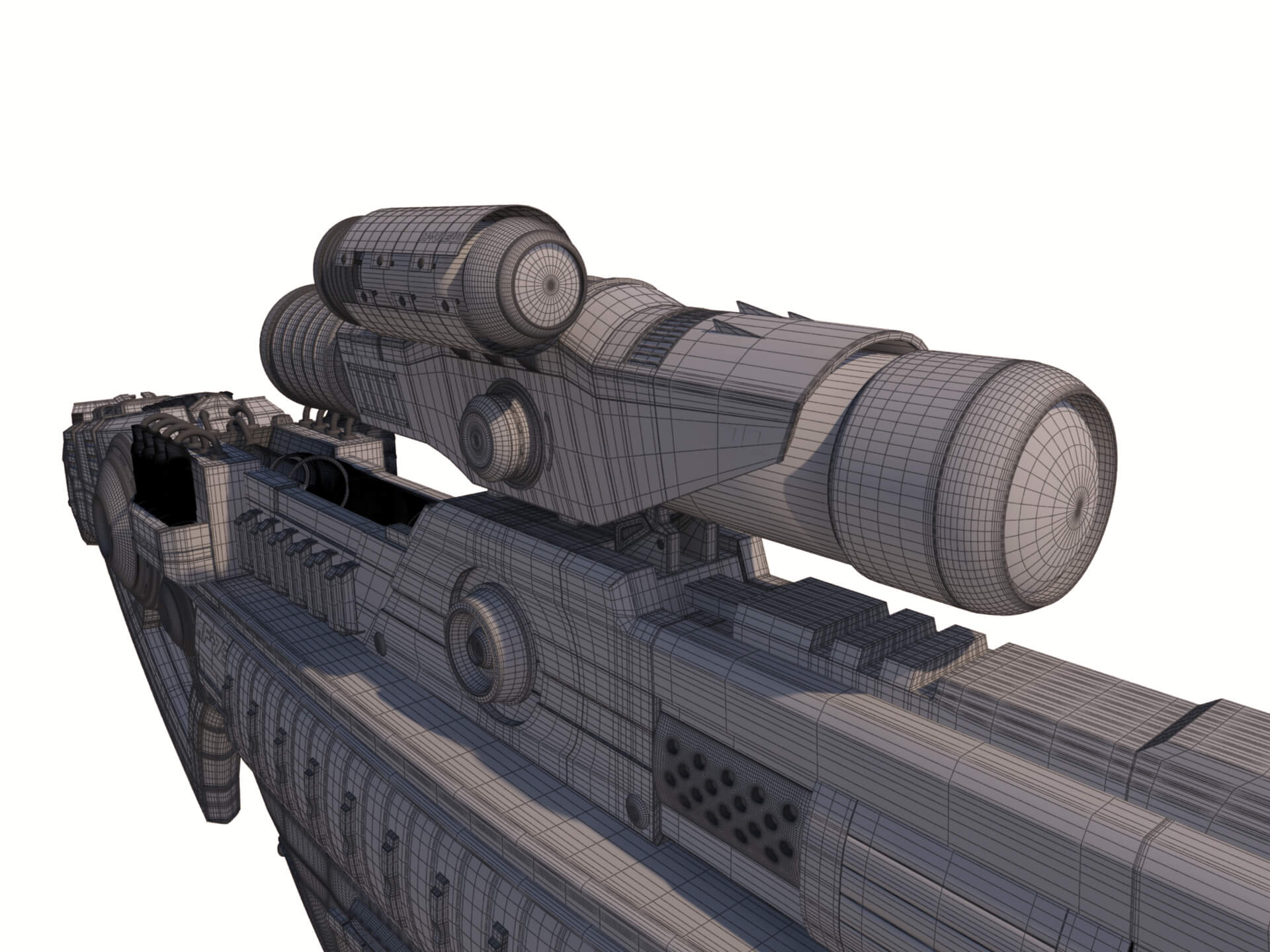 AF-73 SciFi Beam Rifle 3D Model