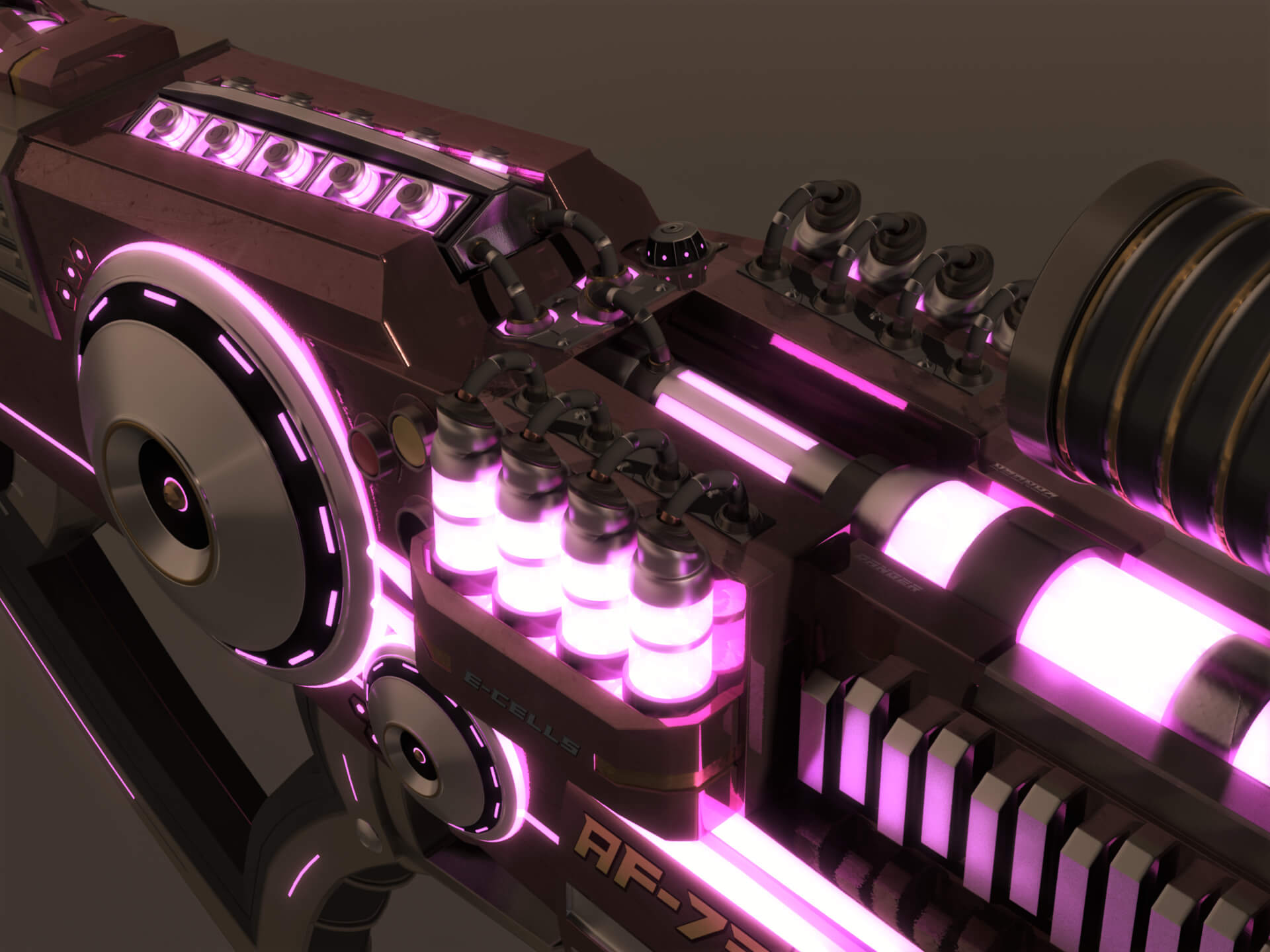 AF-73 SciFi Beam Rifle 3D Model