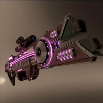 AF-73 SciFi Beam Rifle 3D Model