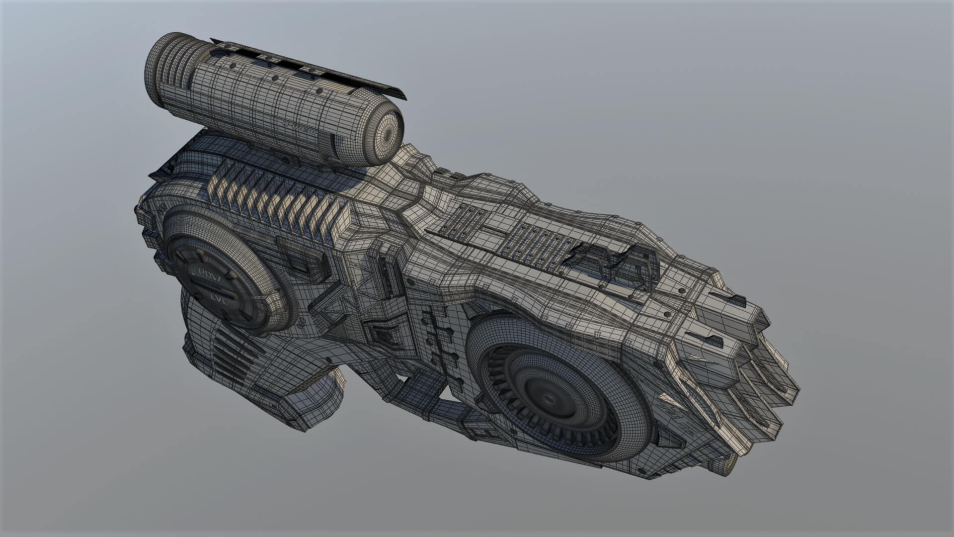 AF-7302 SciFi Pistol Gun 3D Model