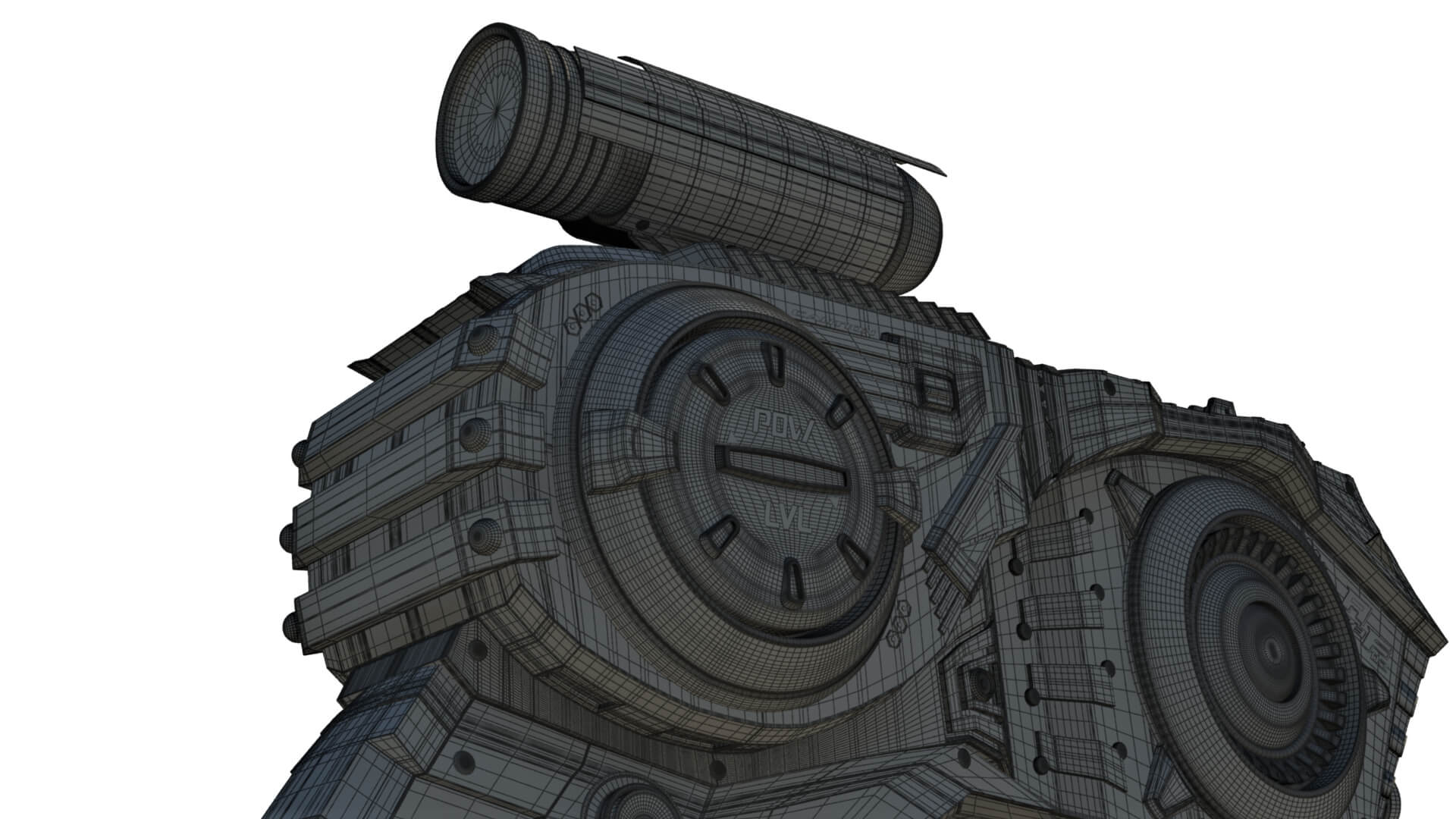 AF-7302 SciFi Pistol Gun 3D Model