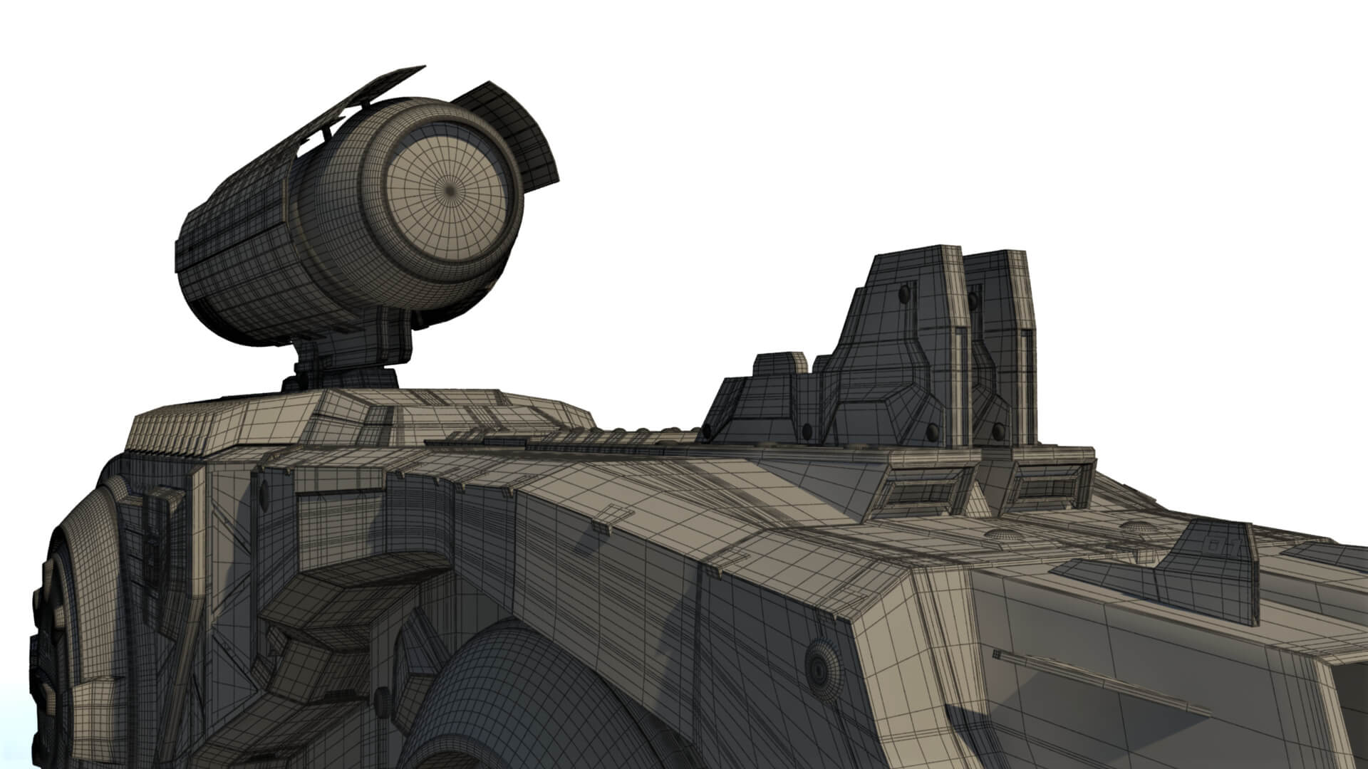 AF-7302 SciFi Pistol Gun 3D Model