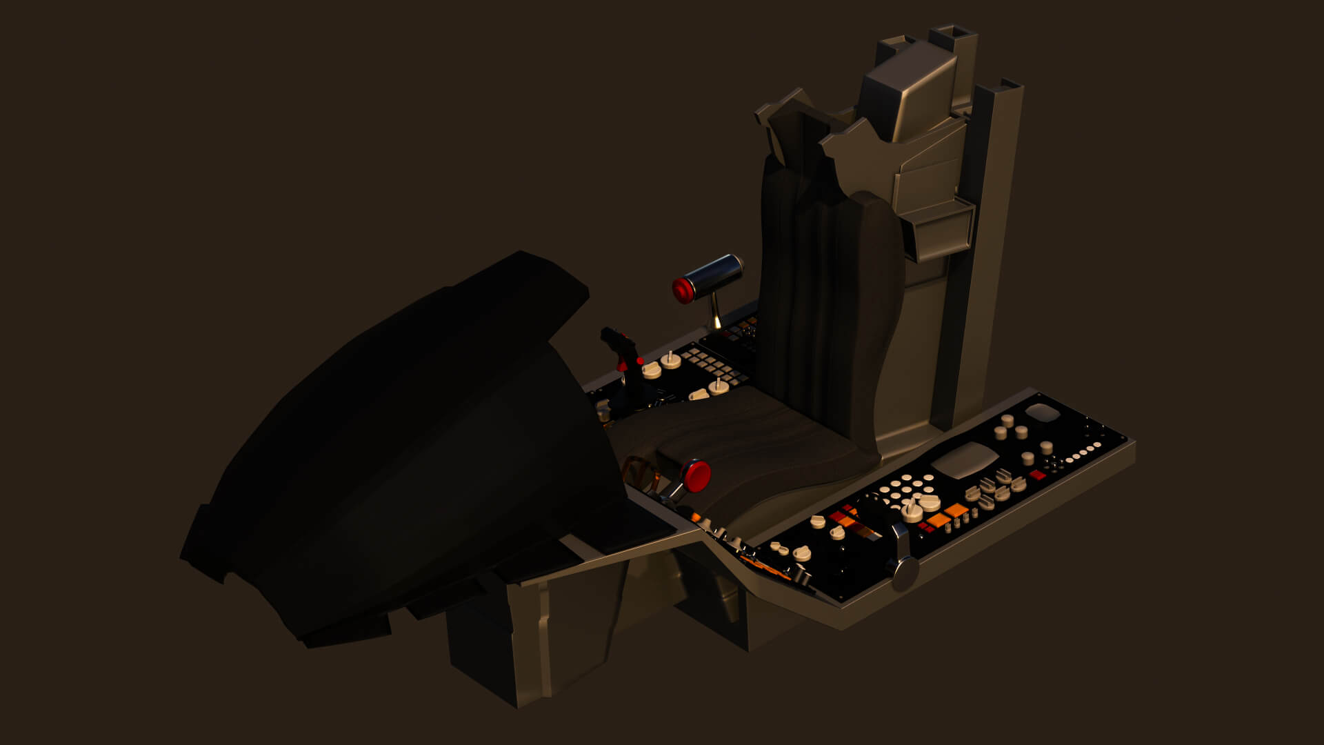 Airfighter Cockpit 3D Model