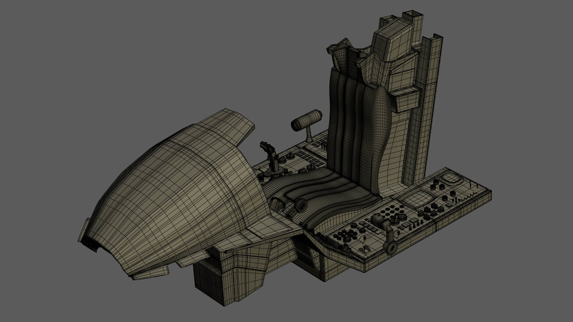 Airfighter Cockpit 3D Model