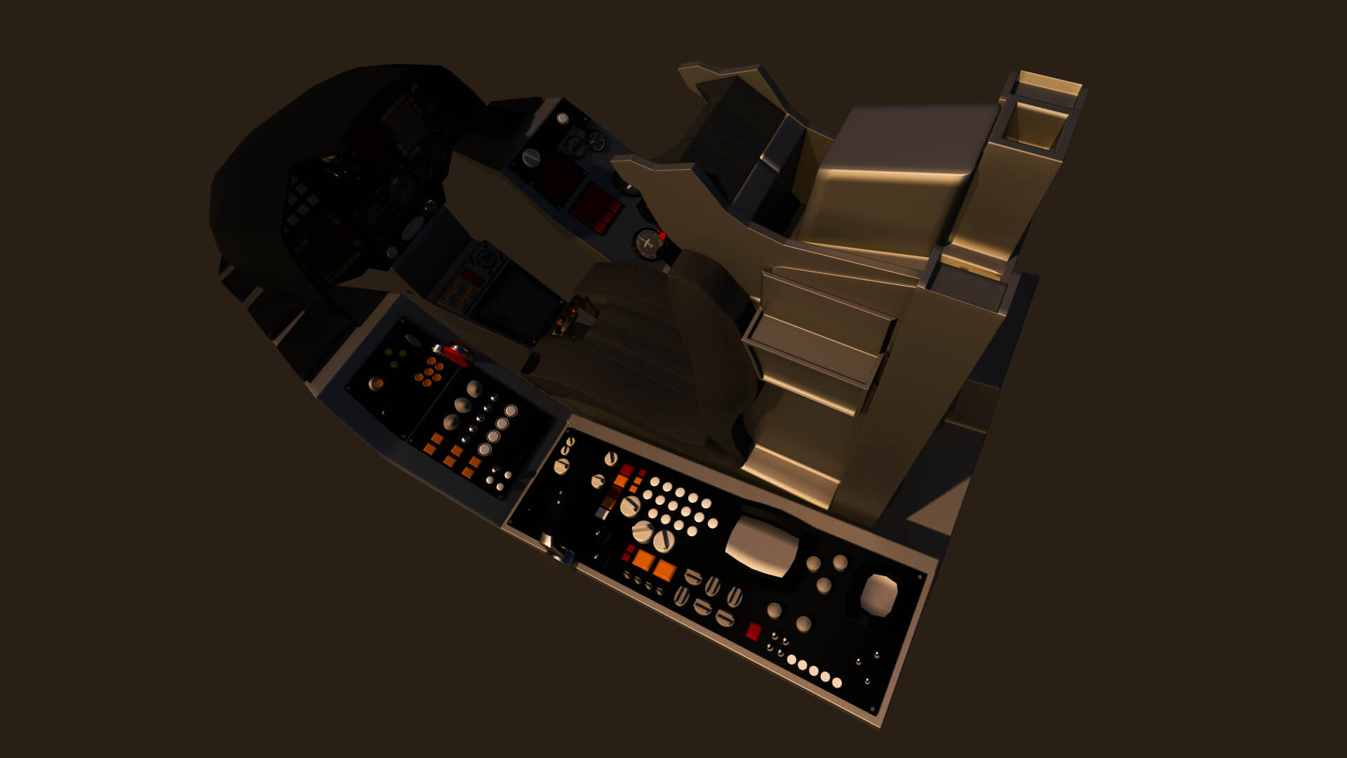 Airfighter Cockpit 3D Model