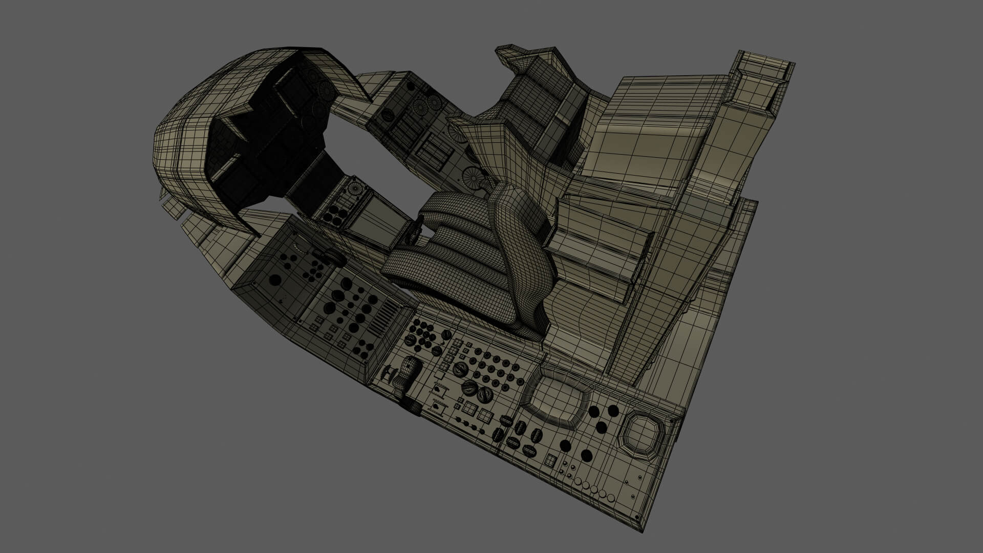 Airfighter Cockpit 3D Model