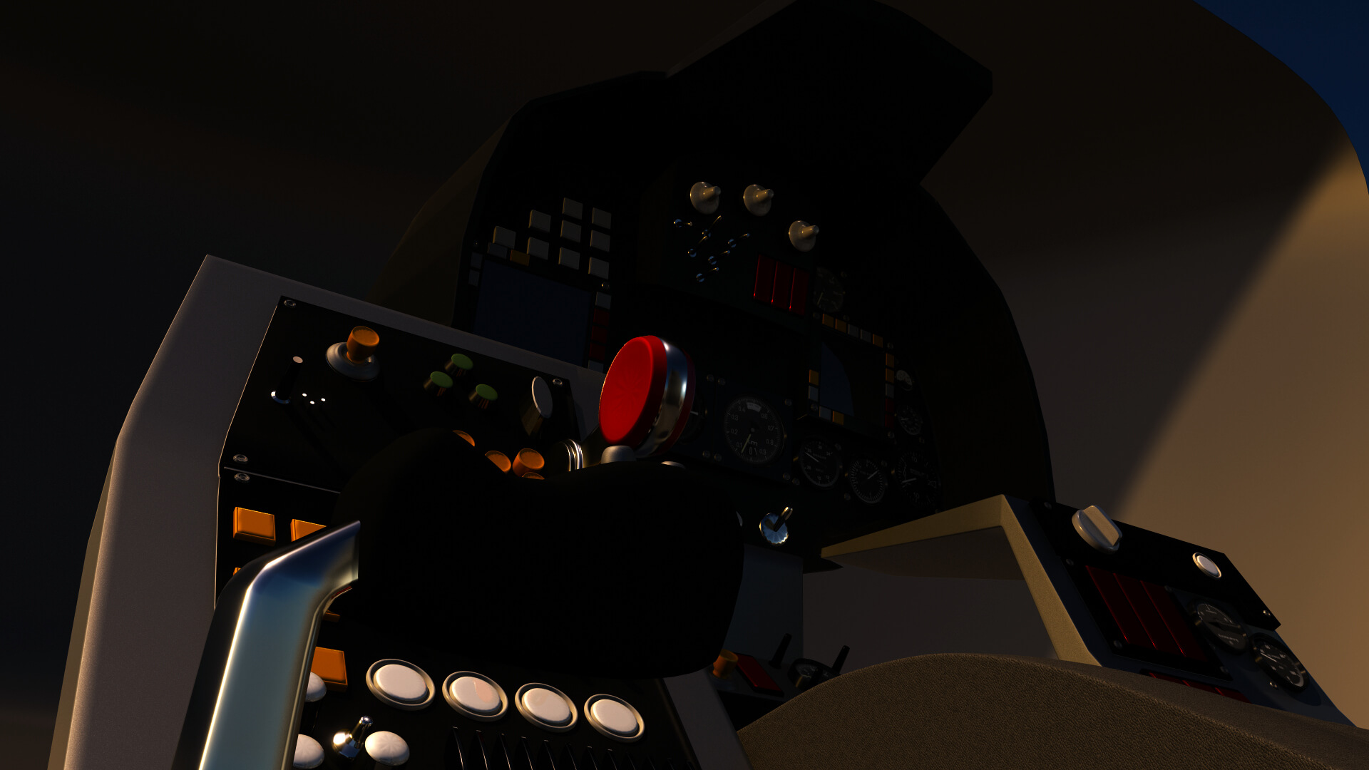 Airfighter Cockpit 3D Model