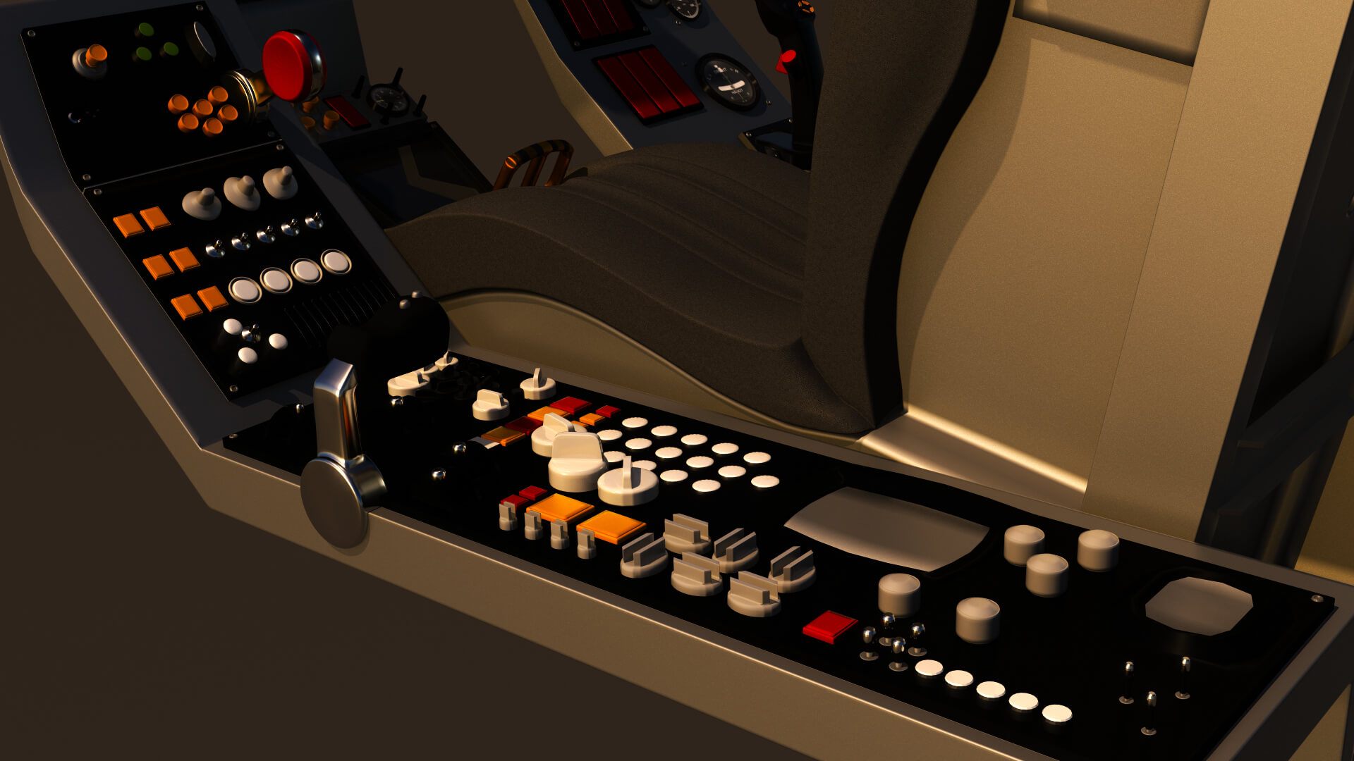 Airfighter Cockpit 3D Model