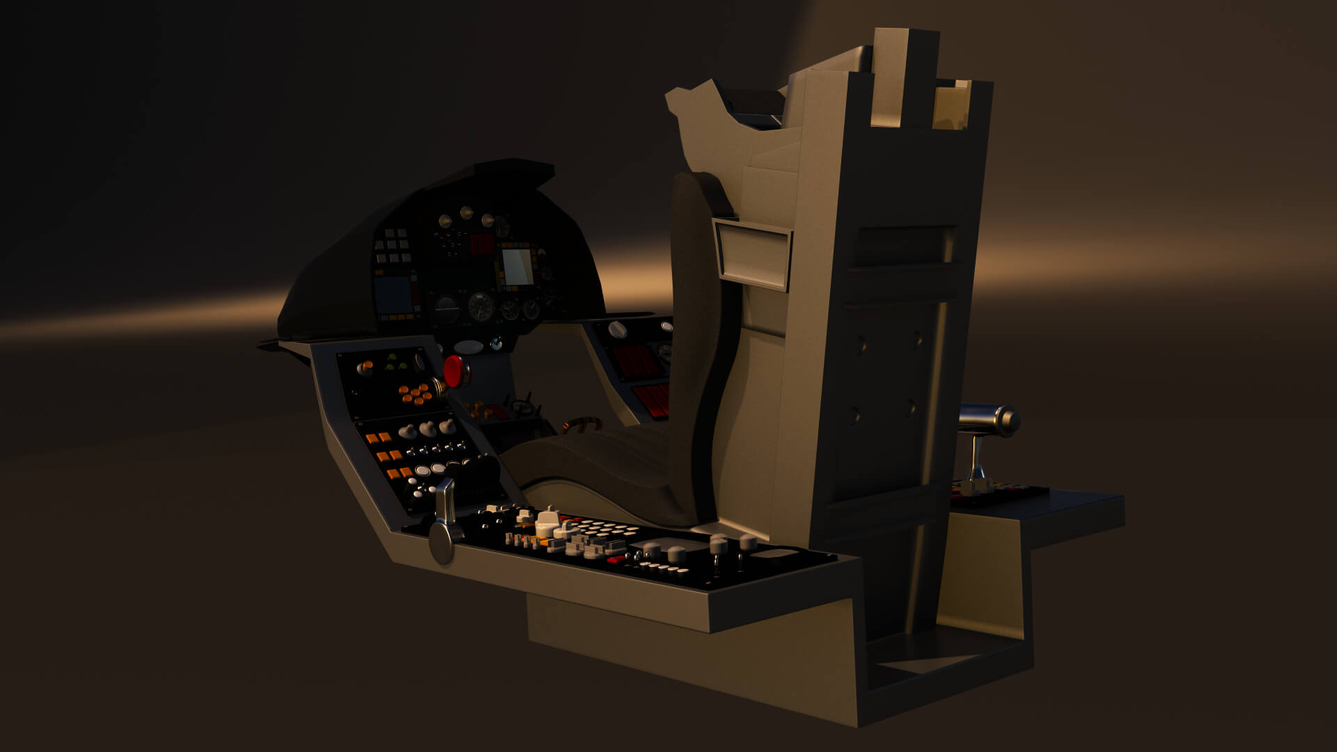 Airfighter Cockpit 3D Model