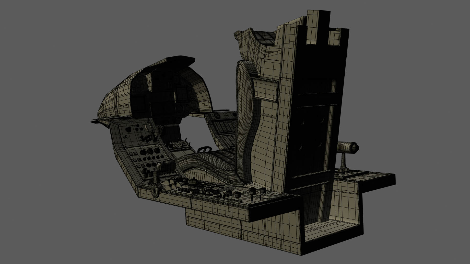 Airfighter Cockpit 3D Model