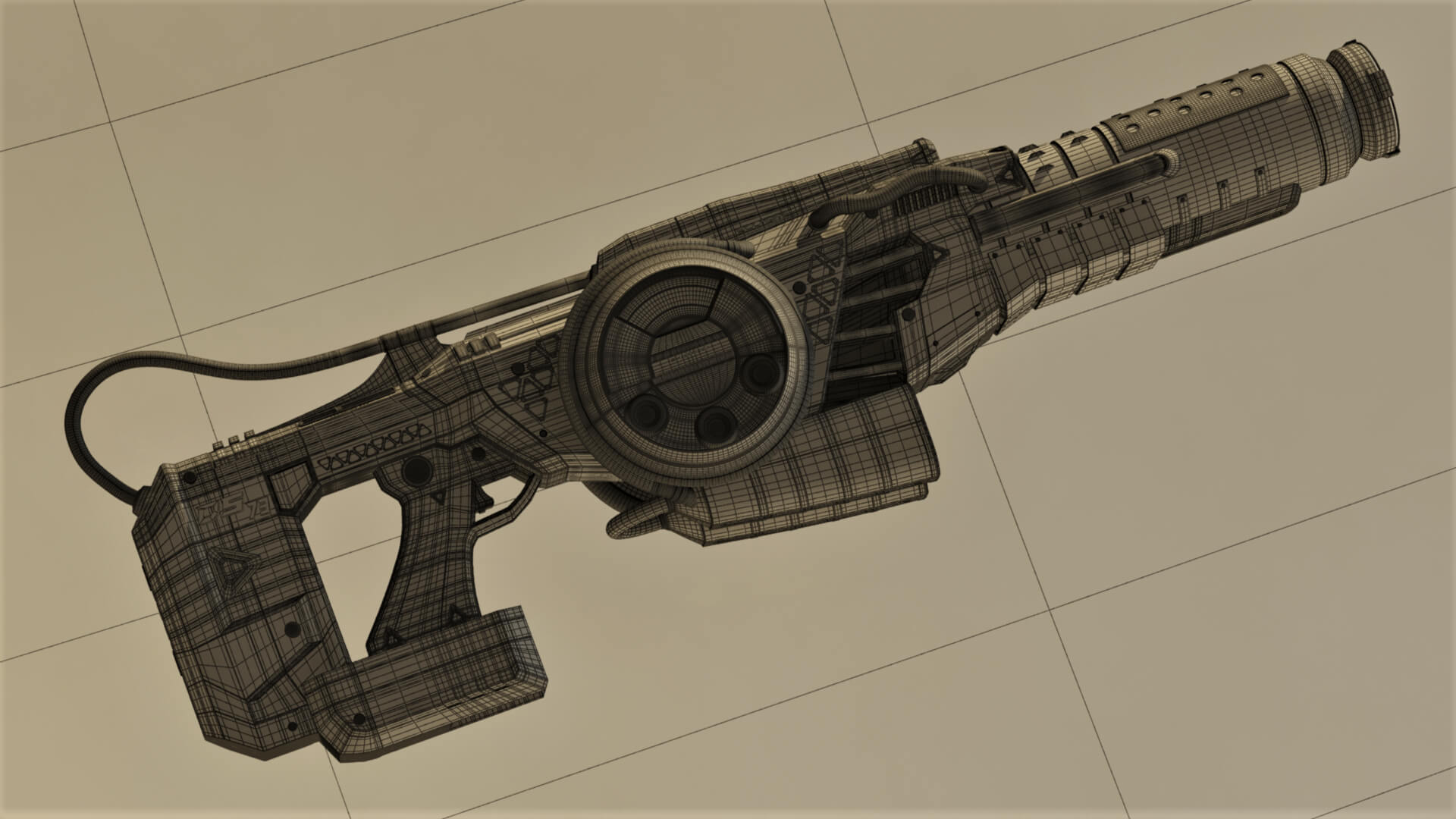 DS-73 SciFi Beam Cannon 3D Model