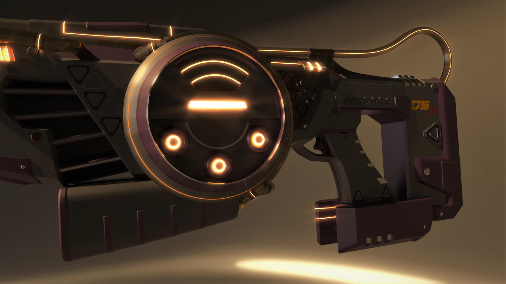 DS-73 SciFi Beam Cannon 3D Model
