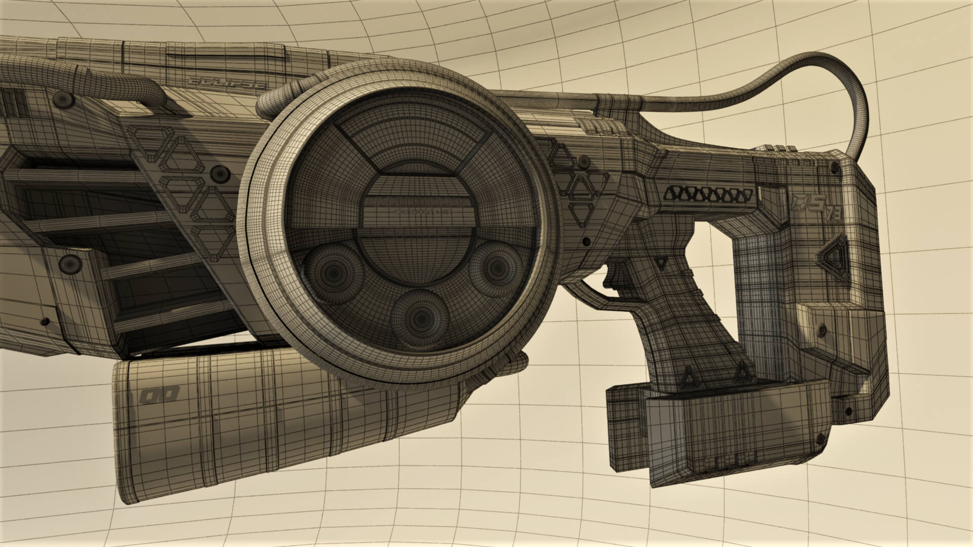 DS-73 SciFi Beam Cannon 3D Model