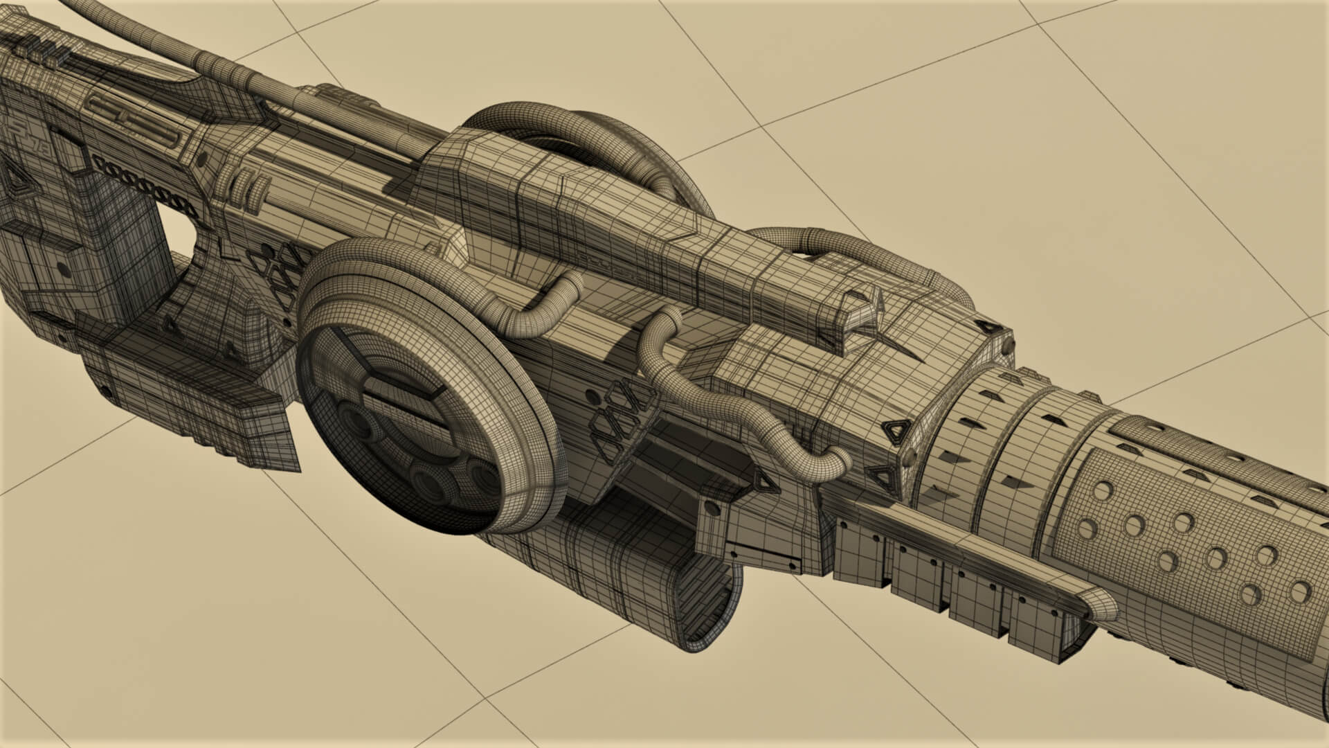 DS-73 SciFi Beam Cannon 3D Model
