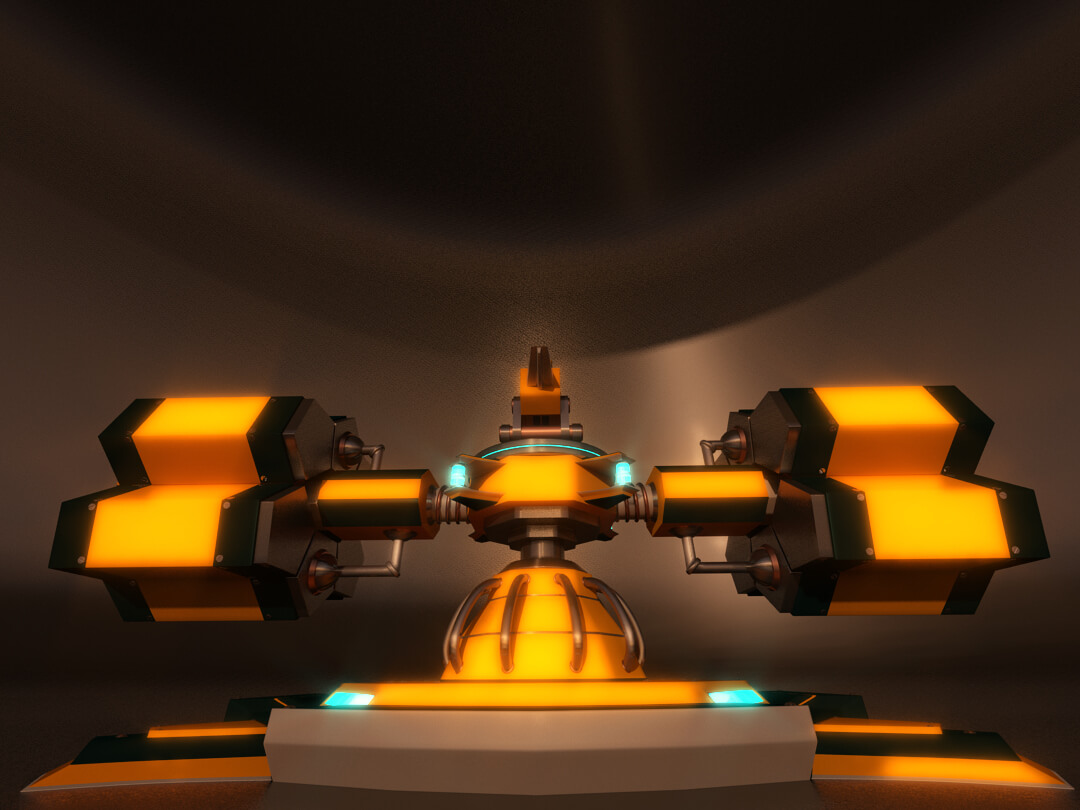 Sci-Fi Weapon Heavy Turret 3D Model