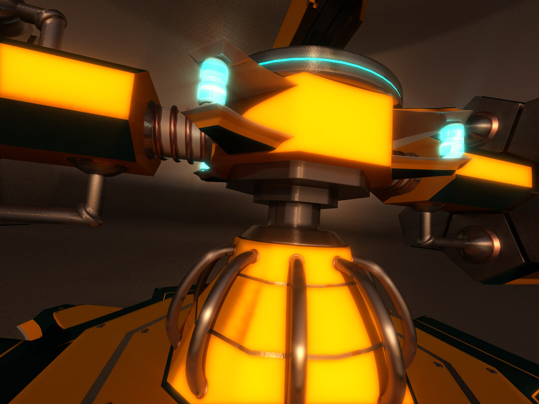 Sci-Fi Weapon Heavy Turret 3D Model