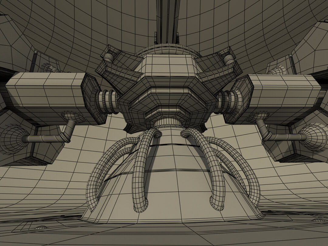 Sci-Fi Weapon Heavy Turret 3D Model