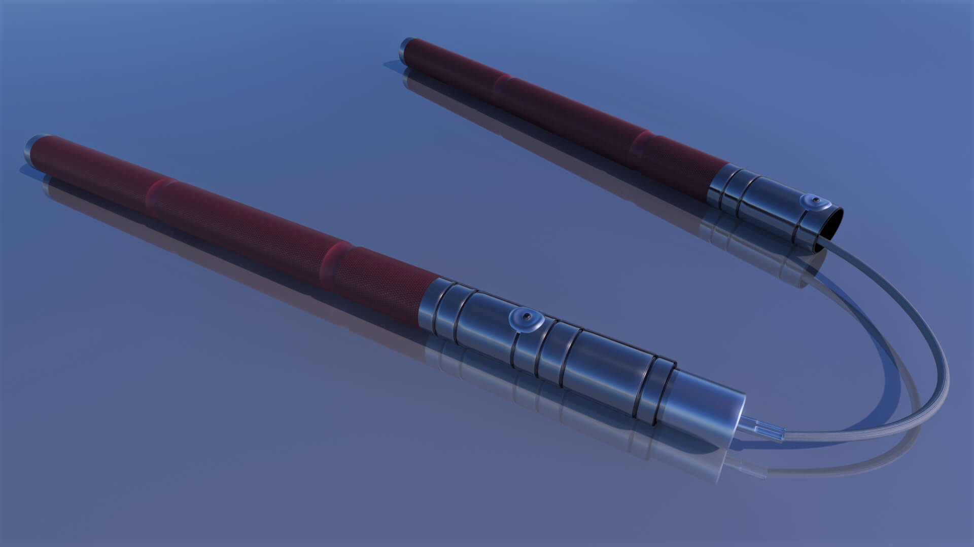 Superhero Club Nunchaku 3D Model